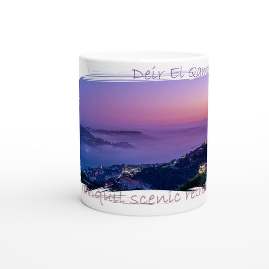 Deir El Qamar Sunset White 11oz Ceramic Mug