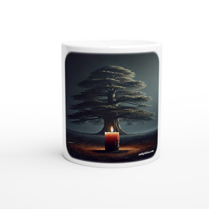 Lebanese Cedar With Candle Design Ceramic Mug