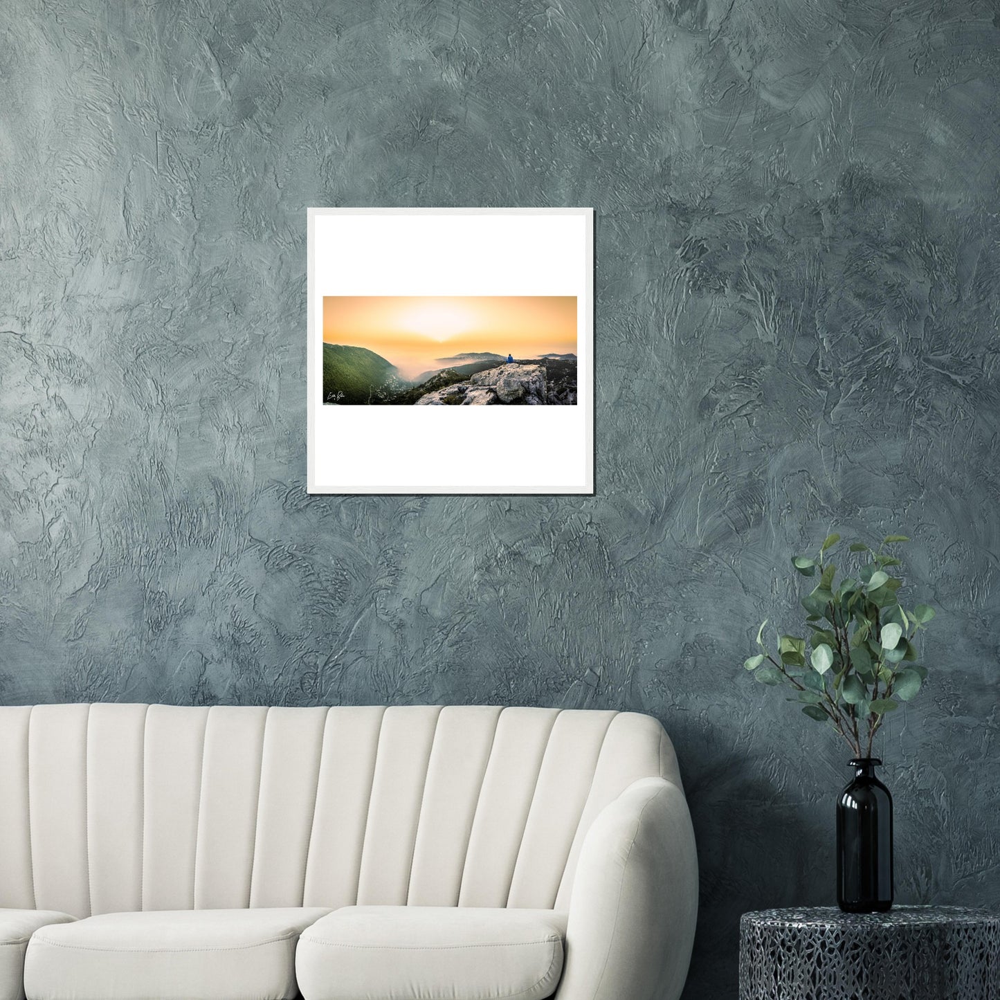 Keserwan Mountains Sunset-Lebanon-Classic Semi-Glossy Paper Wooden Framed Poster