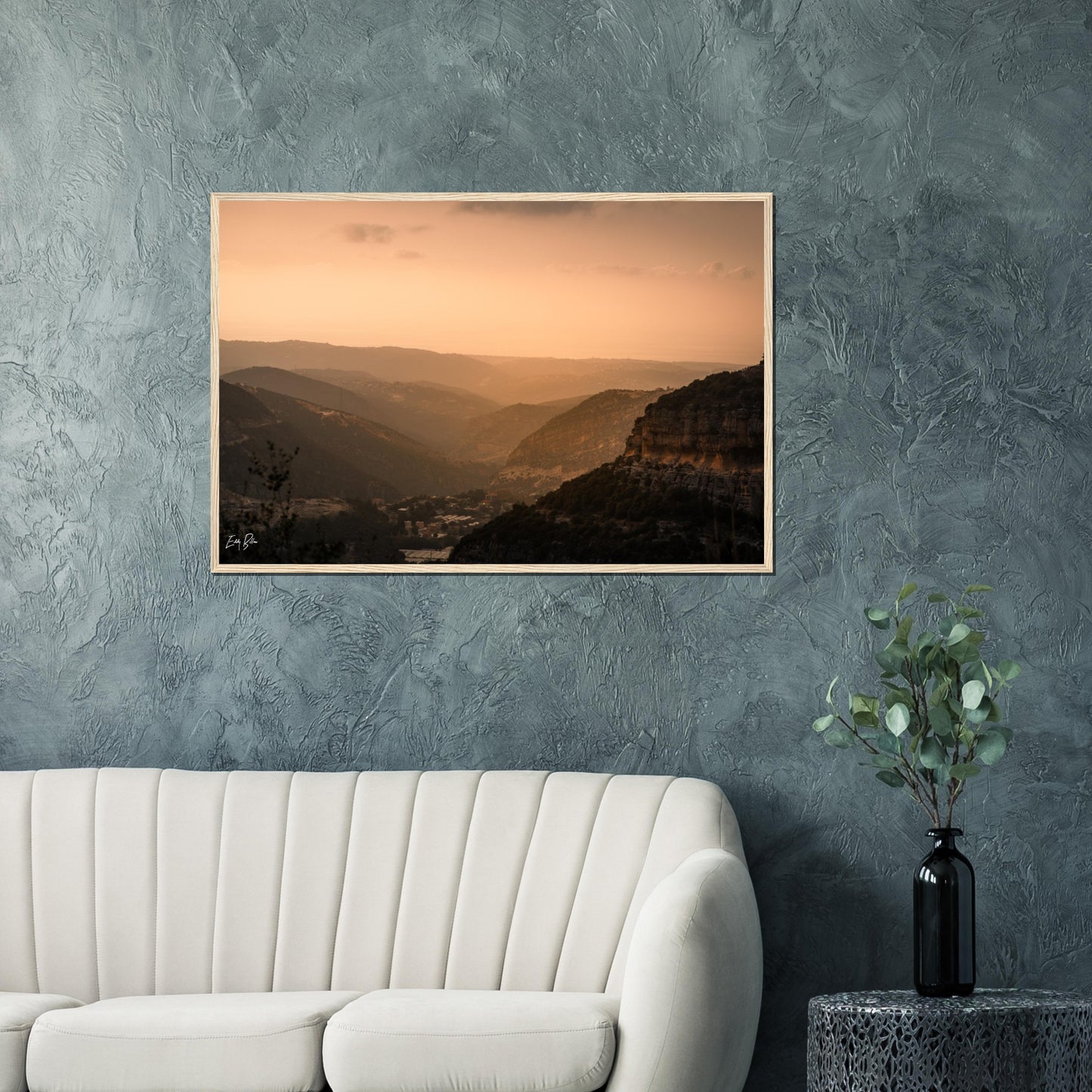 Batroun Mountains and Valleys-Lebanon-Classic Semi-Glossy Paper Wooden Framed Poster