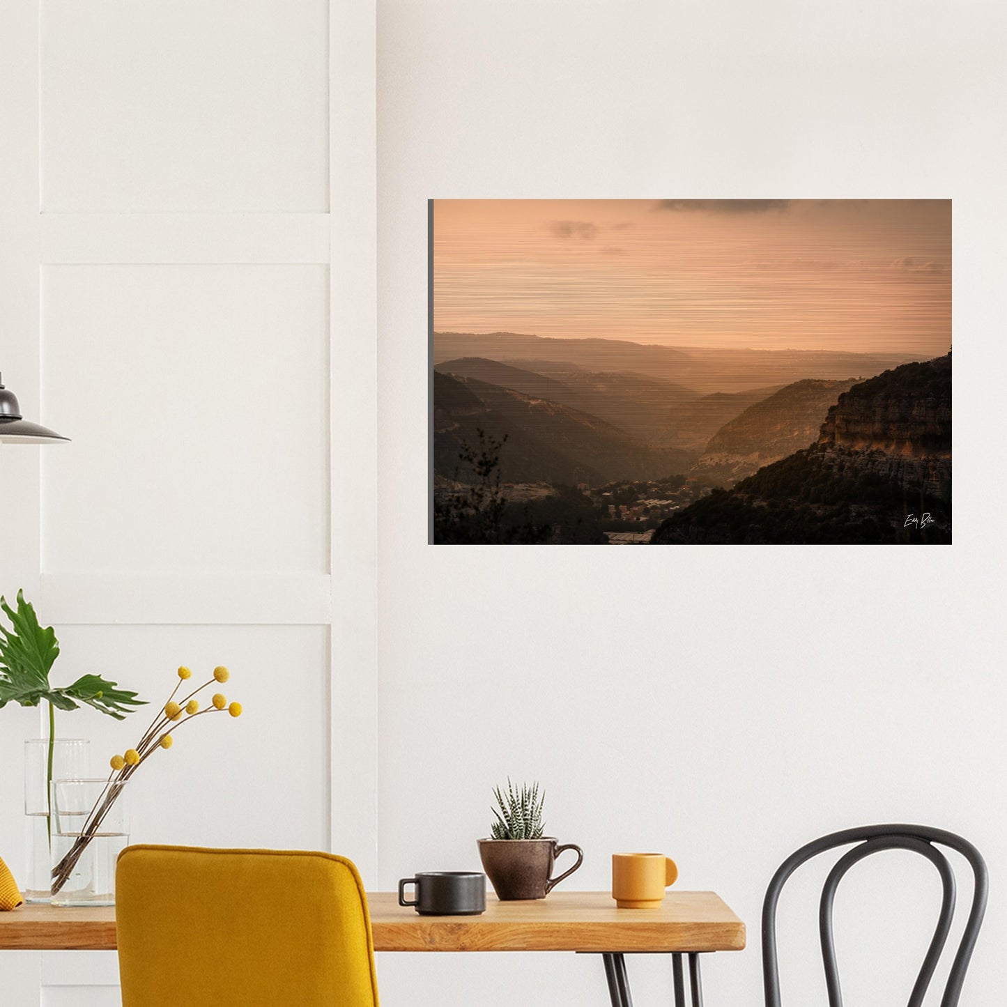 Batroun Mountains Sunset-Lebanon-Brushed Aluminum Print