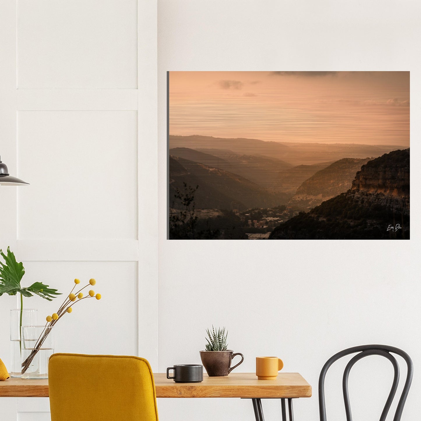 Batroun Mountains Sunset-Lebanon-Brushed Aluminum Print