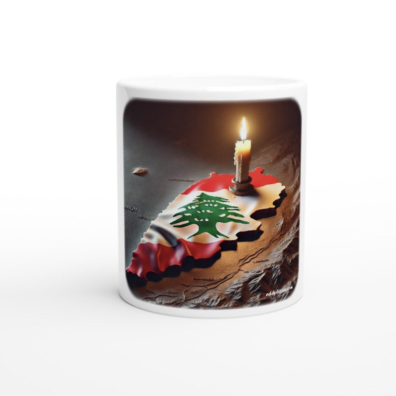 Lebanese Map Design Ceramic Mug