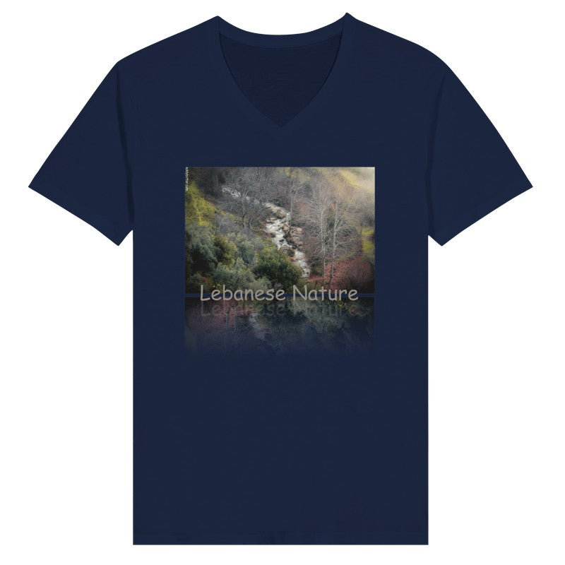 Kadicha River - Lebanon-  Woman Short Sleeve V-neck Premium T-shirt