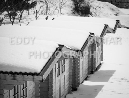 Beautiful day for photography in Chouf in the winter with snow.