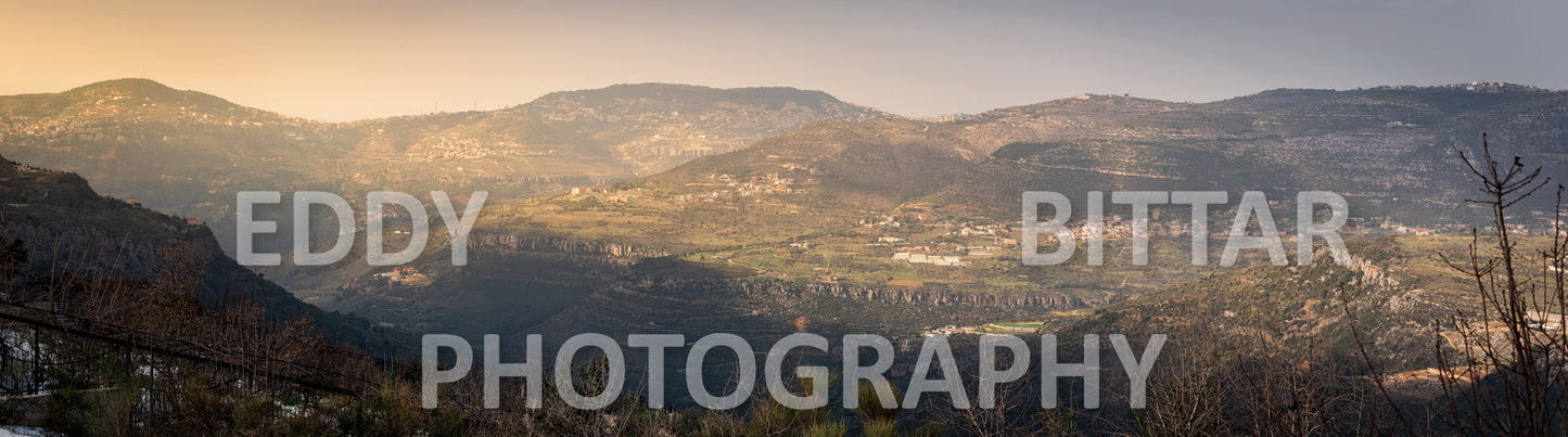 Beautiful day for photography in Chouf in the winter with snow.