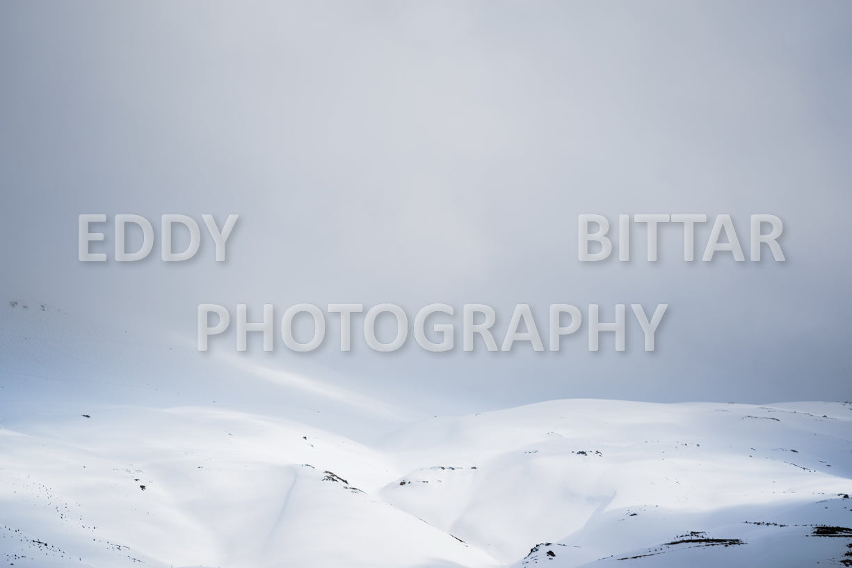 Snow-covered mountains in the Cedars