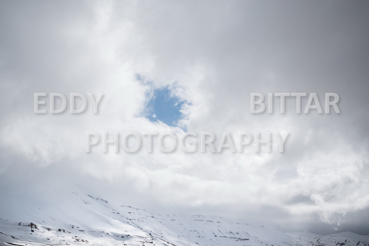 Snow-covered mountains in the Cedars