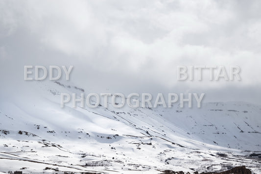 Snow-covered mountains in the Cedars