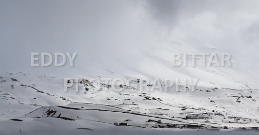 Snow-covered mountains in the Cedars