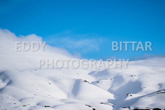 Snow-covered mountains in the Cedars