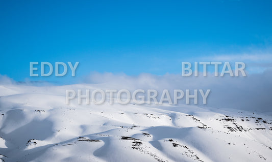 Snow-covered mountains in the Cedars